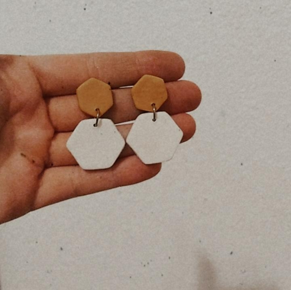 Honey combo clay earings